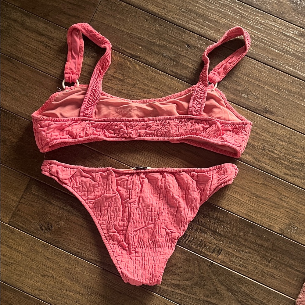 Pink Textured Bikini Set - Picture 4 of 4
